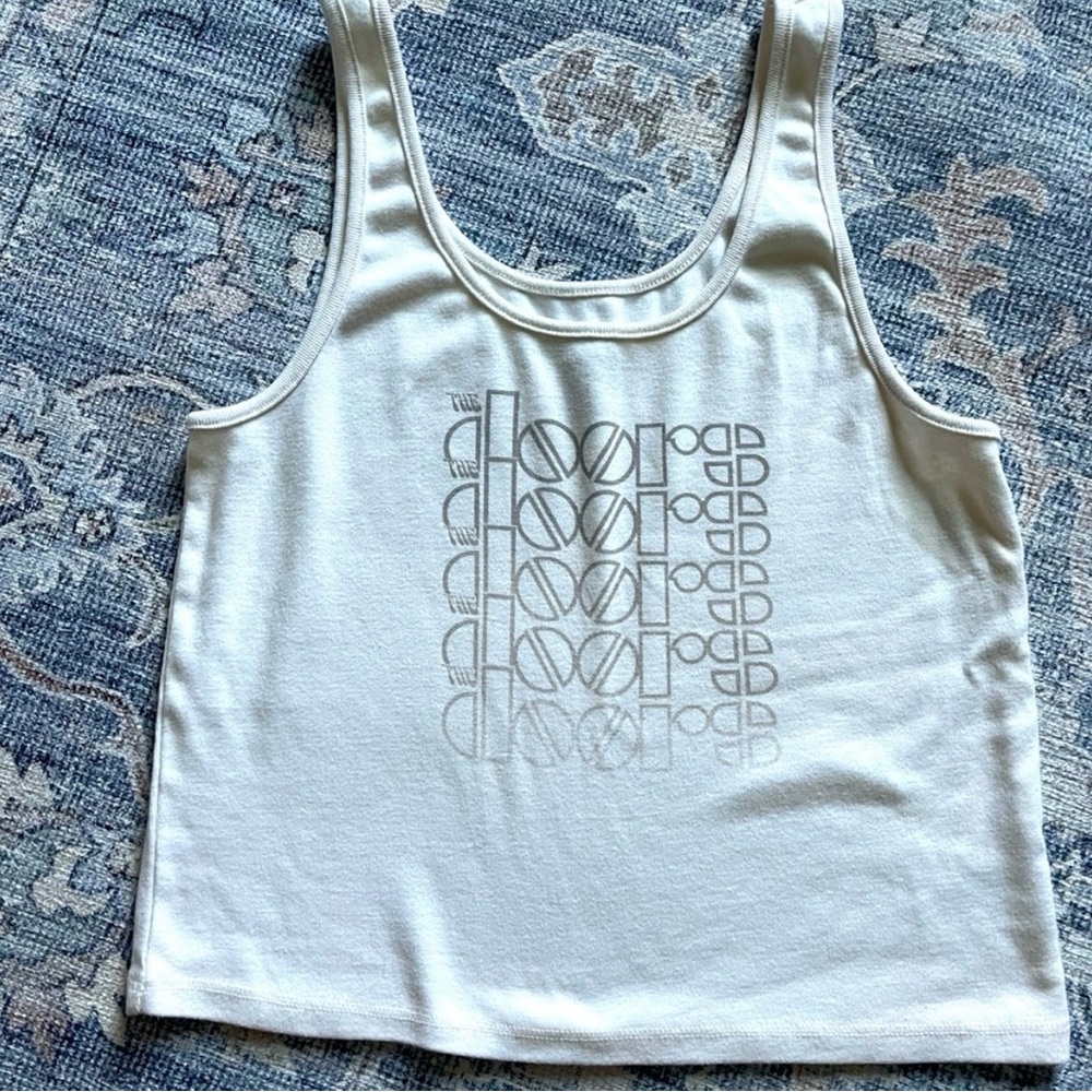 Cotton On White Graphic Crop Tank Top